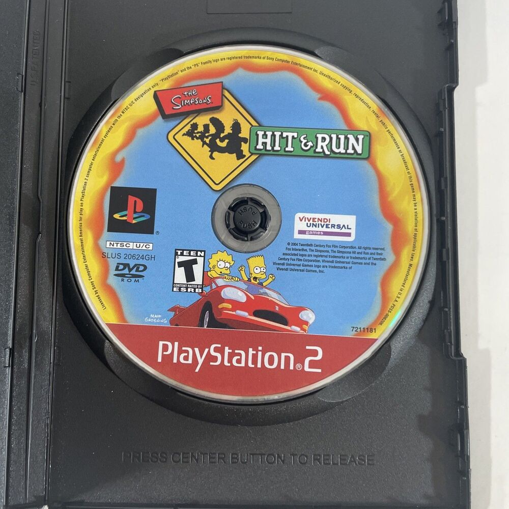 Simpsons Hit And Run PS2 Disc Only Tested